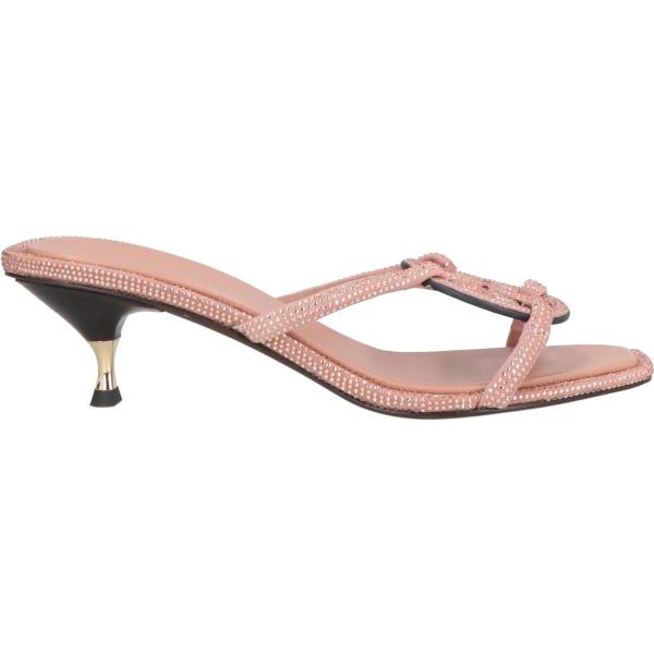 sandali in pelle Tory Burch rosa tinta unita
