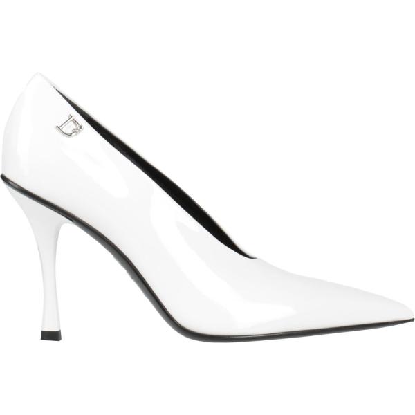 décolleté Dsquared2 bianco tinta unita