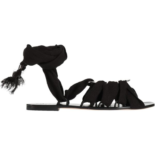 ciabatte da donna in bianco neve senza tacco a punta tonda con lacci in pelle Tory Burch