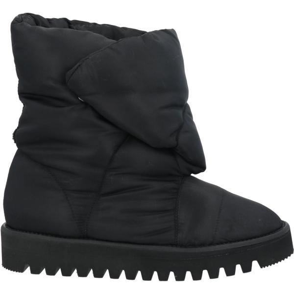 stivaletti da donna in nero pece senza tacco a punta tonda Msgm