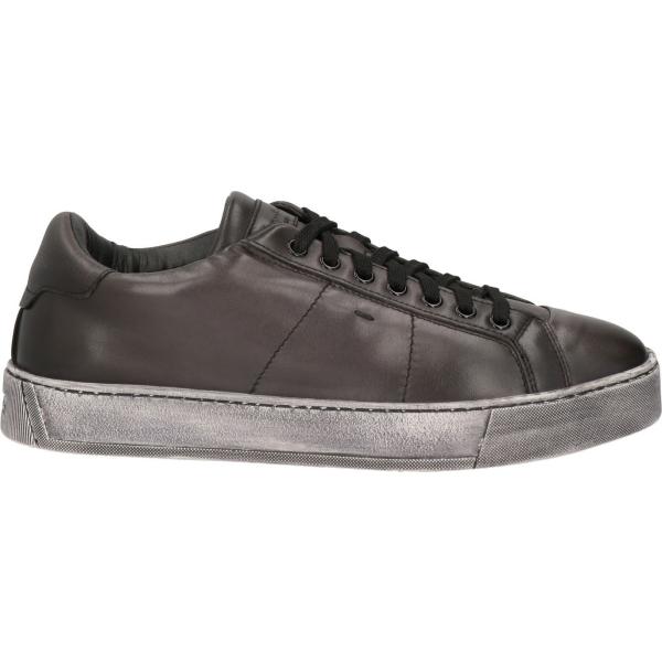 sneakers Santoni nero tinta unita