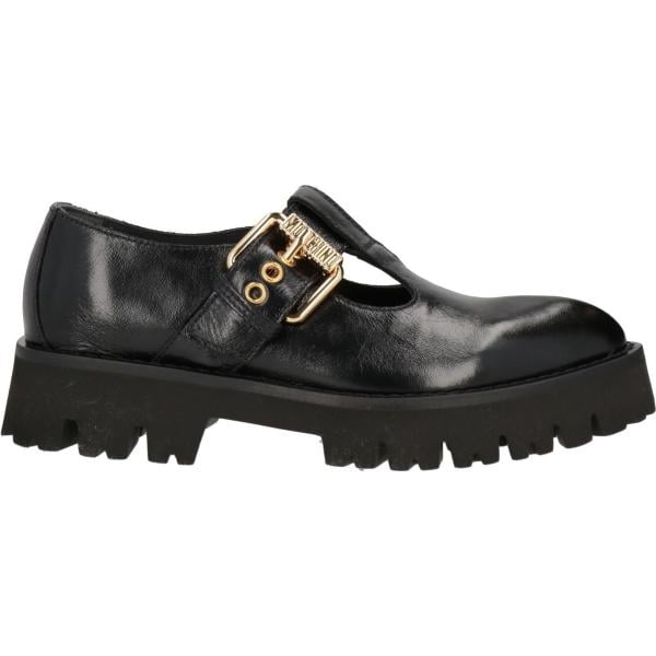 mocassini Moschino nero tinta unita