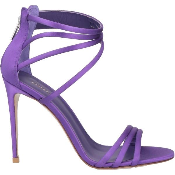 sandali in pelle Le Silla viola tinta unita