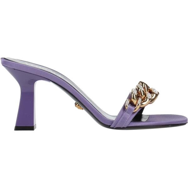 sandali in pelle Versace bianco tinta unita