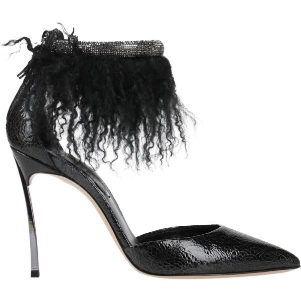 décolleté Casadei nero tinta unita