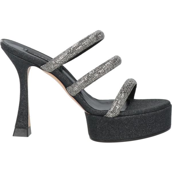 sandali in pelle Casadei grigio tinta unita