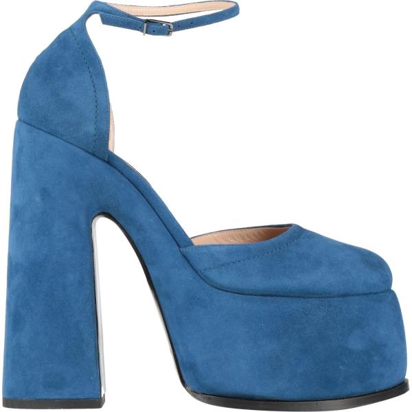 décolleté Casadei blu tinta unita