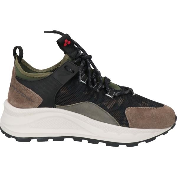 Sneakers da donna in nero pece effetto scamosciato senza tacco a punta tonda Peuterey Peuterey