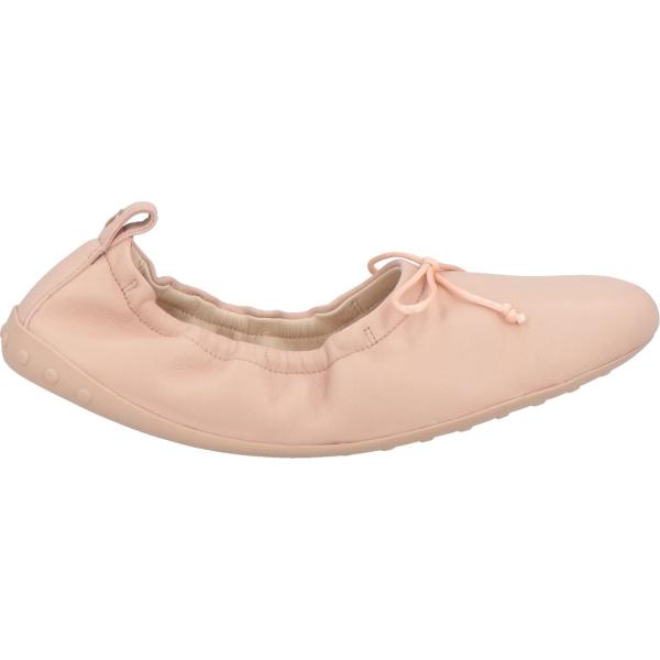 Ballerine da donna in bianco neve con fiocco senza tacco a punta tonda in pelle Tod's Tod's