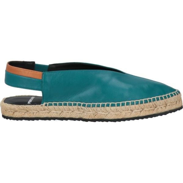 espadrillas da donna in bianco neve a punta tonda in pelle Pierre Hardy