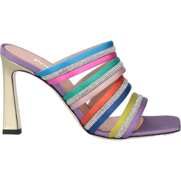 sandali in pelle Pollini viola