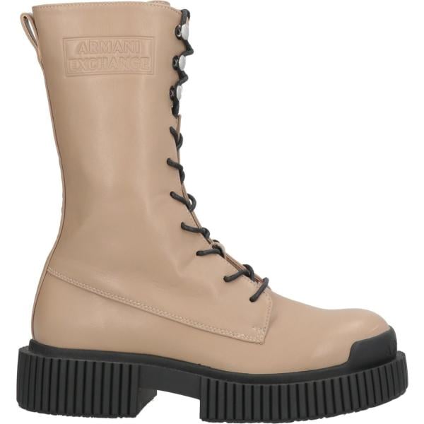 stivaletti Armani Exchange marrone tinta unita