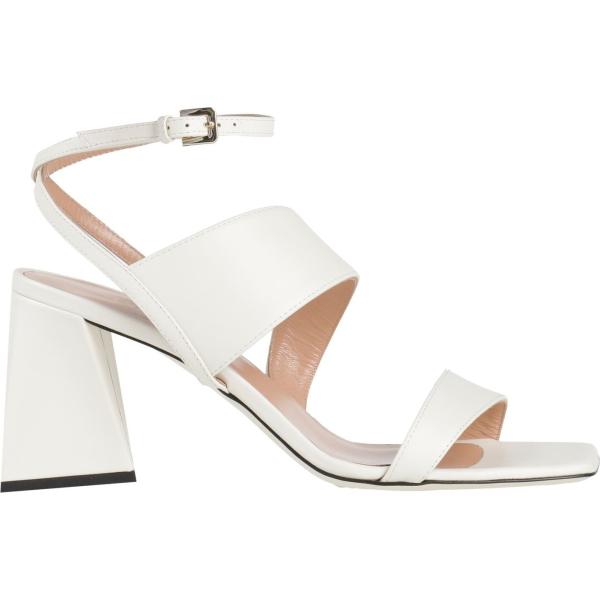 sandali in pelle Pollini bianco tinta unita