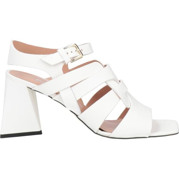 sandali in pelle Pollini bianco tinta unita