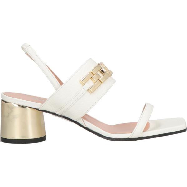 sandali in pelle Pollini bianco tinta unita