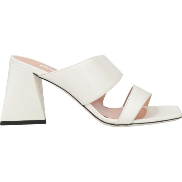 sandali in pelle Pollini bianco tinta unita