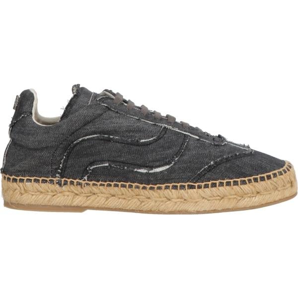 Espadrillas da donna in grigio scuro senza tacco a punta tonda con lacci Casadei Casadei