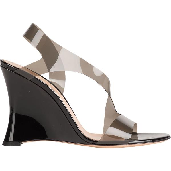 sandali in pelle Gianvito Rossi nero tinta unita