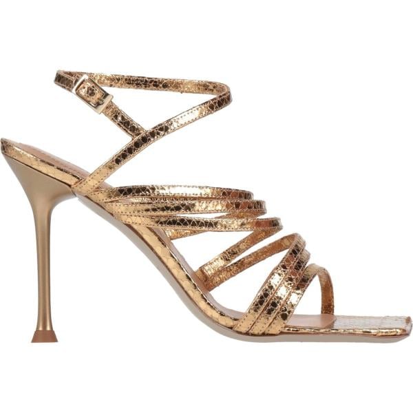 sandali in pelle Morobē giallo animalier