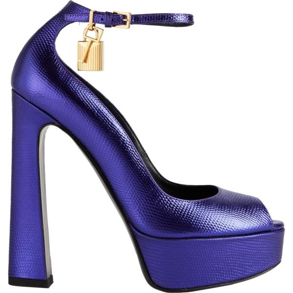 décolleté Tom Ford blu tinta unita