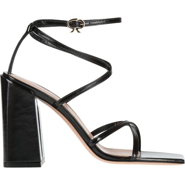sandali in pelle Gianvito Rossi nero tinta unita