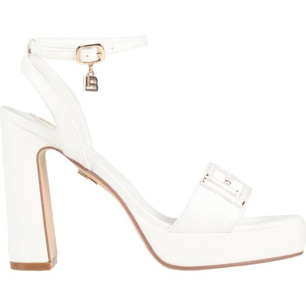 sandali col tacco Laura Biagiotti bianco tinta unita
