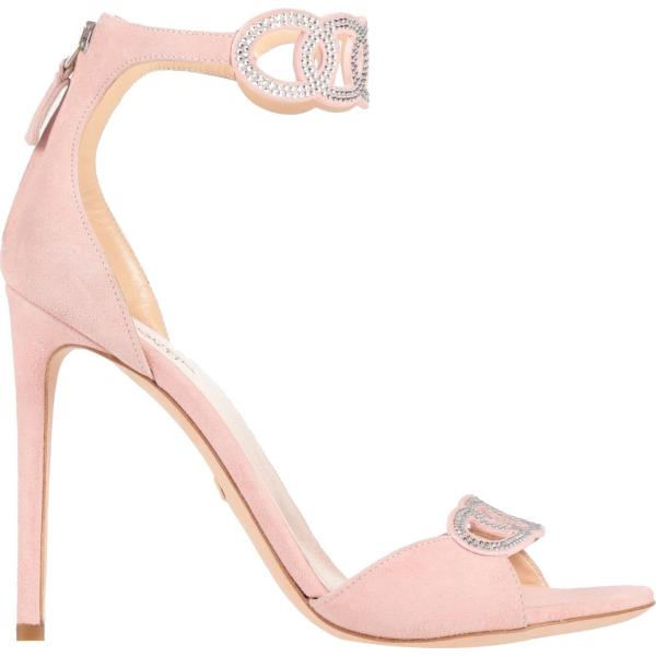 sandali in pelle Giambattista Valli rosa tinta unita