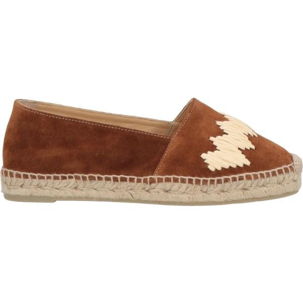 Espadrillas da donna effetto scamosciato senza tacco a punta tonda in pelle Castañer