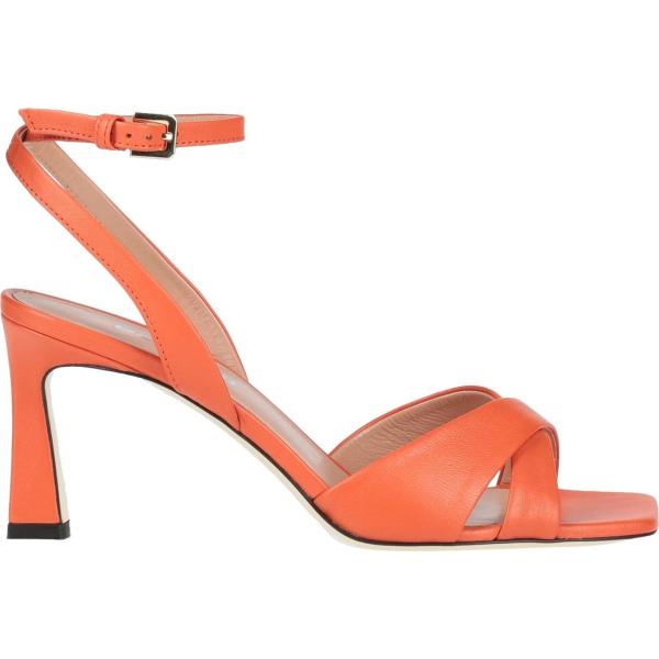 sandali in pelle Pollini arancione tinta unita