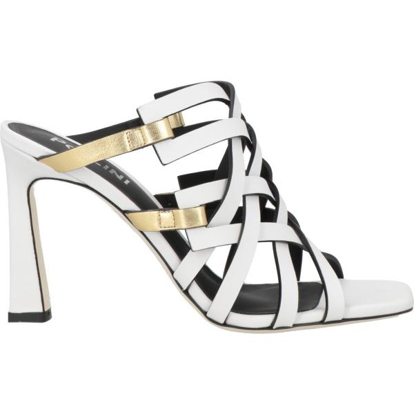 sandali in pelle Pollini bianco