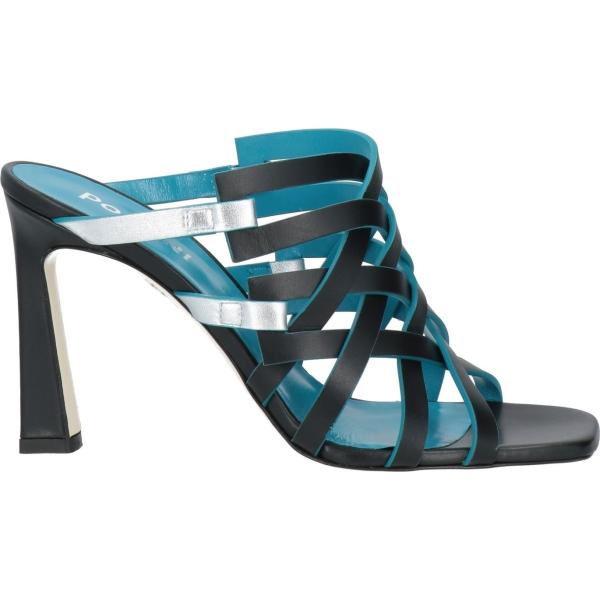 sandali in pelle Pollini nero