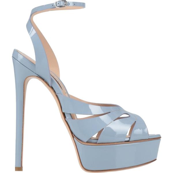 sandali in pelle Casadei blu tinta unita