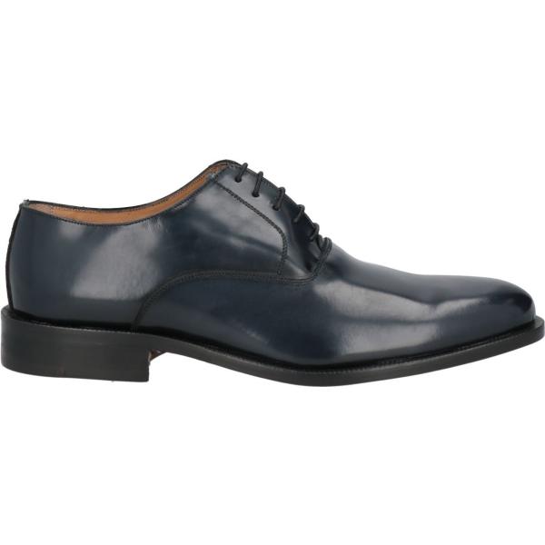 scarpe stringate Saxone blu tinta unita