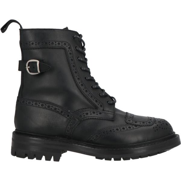 anfibi Trickers nero tinta unita