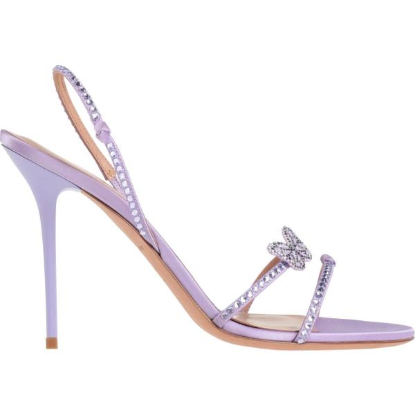 sandali in pelle Blumarine viola tinta unita