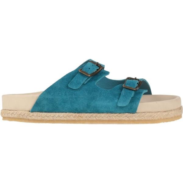 sandali in pelle da donna in bianco neve effetto scamosciato senza tacco a punta tonda con fibbia in pelle Yuketen