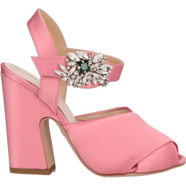 sandali in pelle Giambattista Valli rosa tinta unita