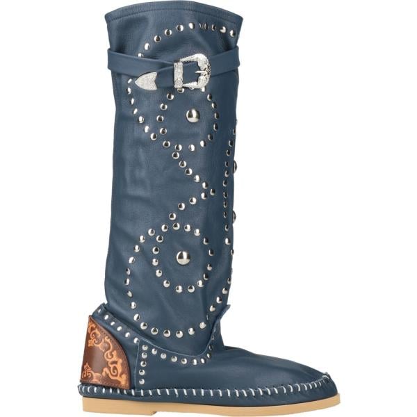 stivali LdiR LARTIGIANO DI RICCIONE blu tinta unita