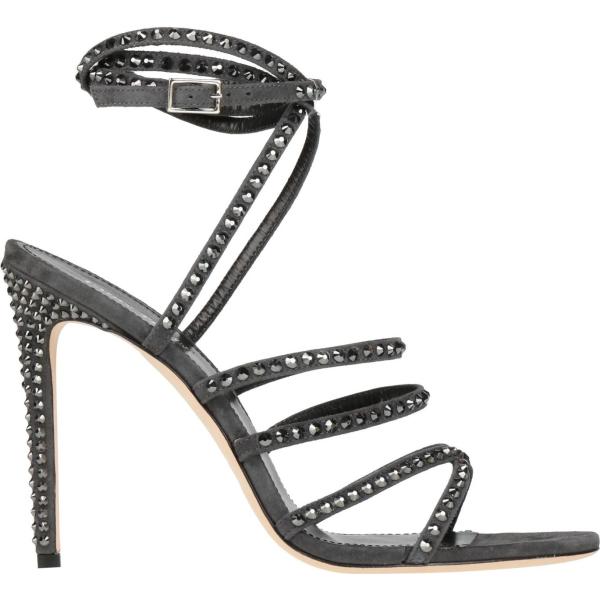 sandali in pelle Paris Texas grigio tinta unita