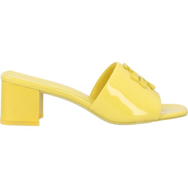 sandali in pelle Tory Burch bianco tinta unita