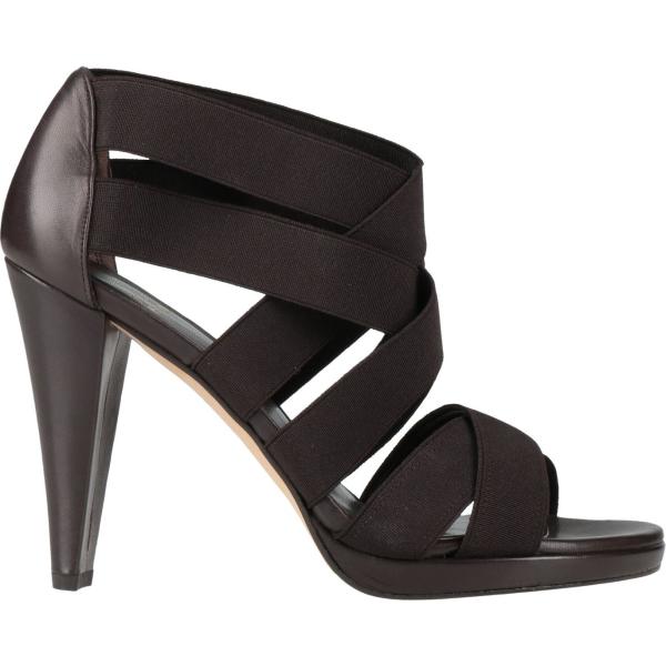 sandali in pelle Stuart Weitzman marrone tinta unita