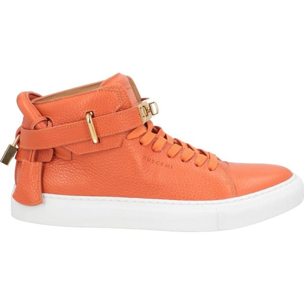 sneakers alte Buscemi arancione tinta unita
