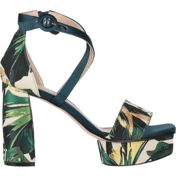 sandali in pelle Stuart Weitzman grigio a fiori