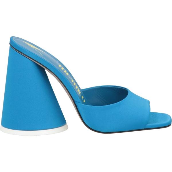 sandali in pelle The Attico blu tinta unita