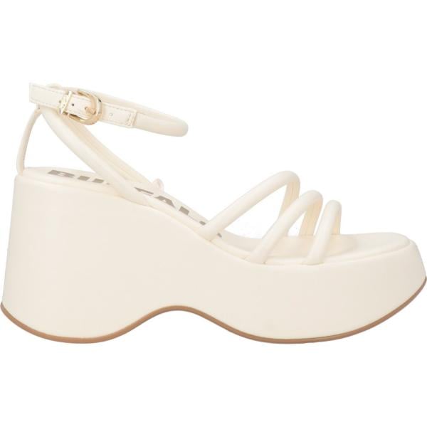 sandali col tacco Buffalo bianco tinta unita