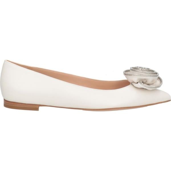 ballerine Gianvito Rossi bianco tinta unita