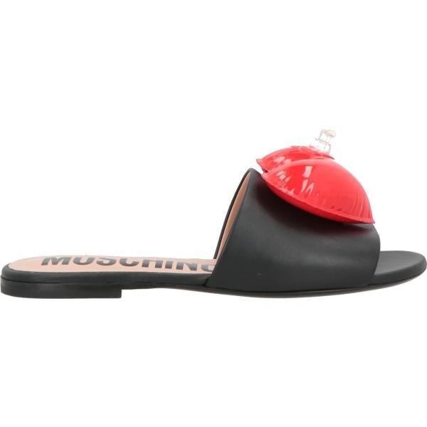 sandali in pelle Moschino bianco tinta unita