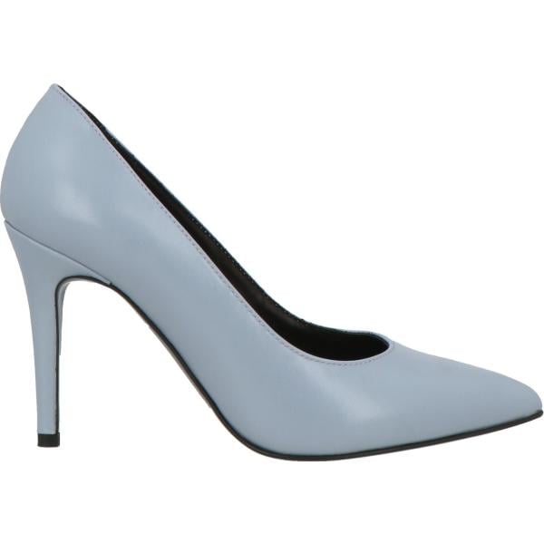 Décolleté da donna in grigio chiaro con tacco spillo a punta in pelle Emporio Armani Emporio Armani