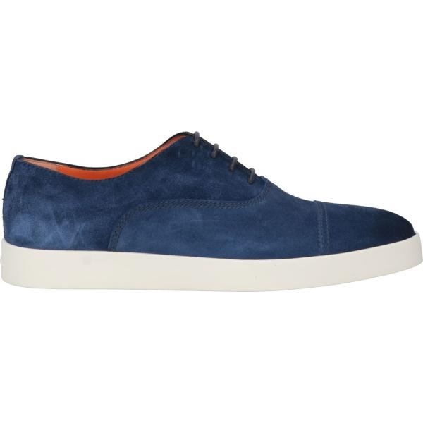 sneakers Santoni blu tinta unita