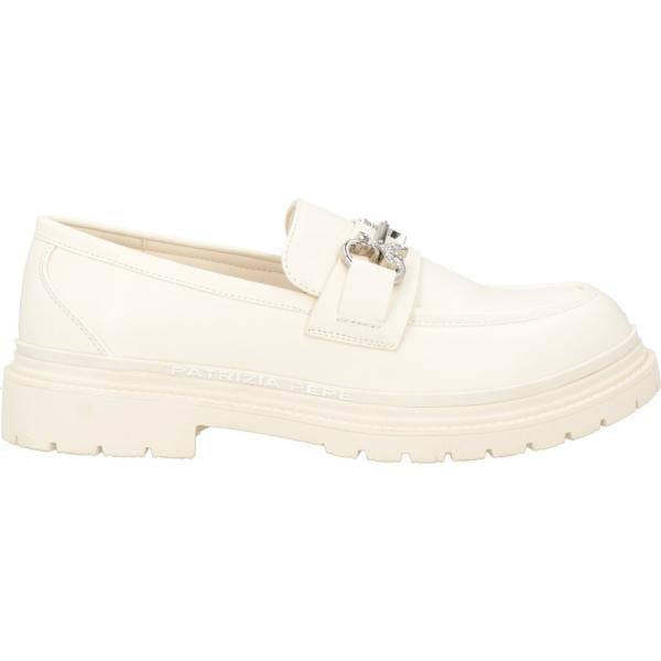 mocassini da donna in bianco neve senza tacco a punta tonda in pelle Patrizia Pepe